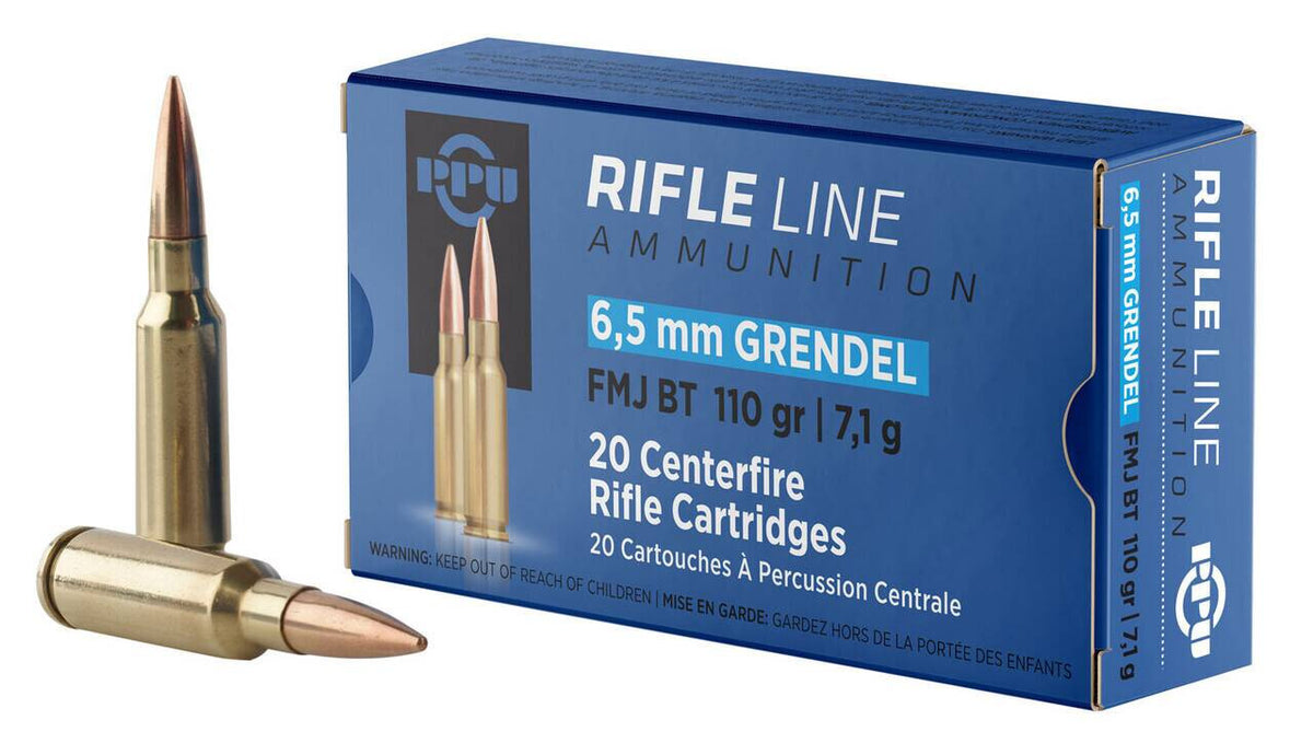 Prvi Partizan 6.5mm Grendel Rifle Line Full Metal Jacket Boat Tail 110 Grain 20/Box