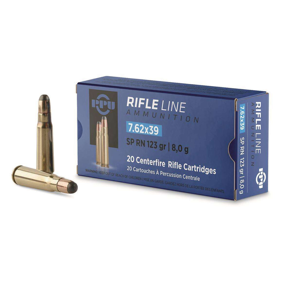 PPU 7.62X39 PSP 123GR 20RD BOX 50 BOXES PER CASE