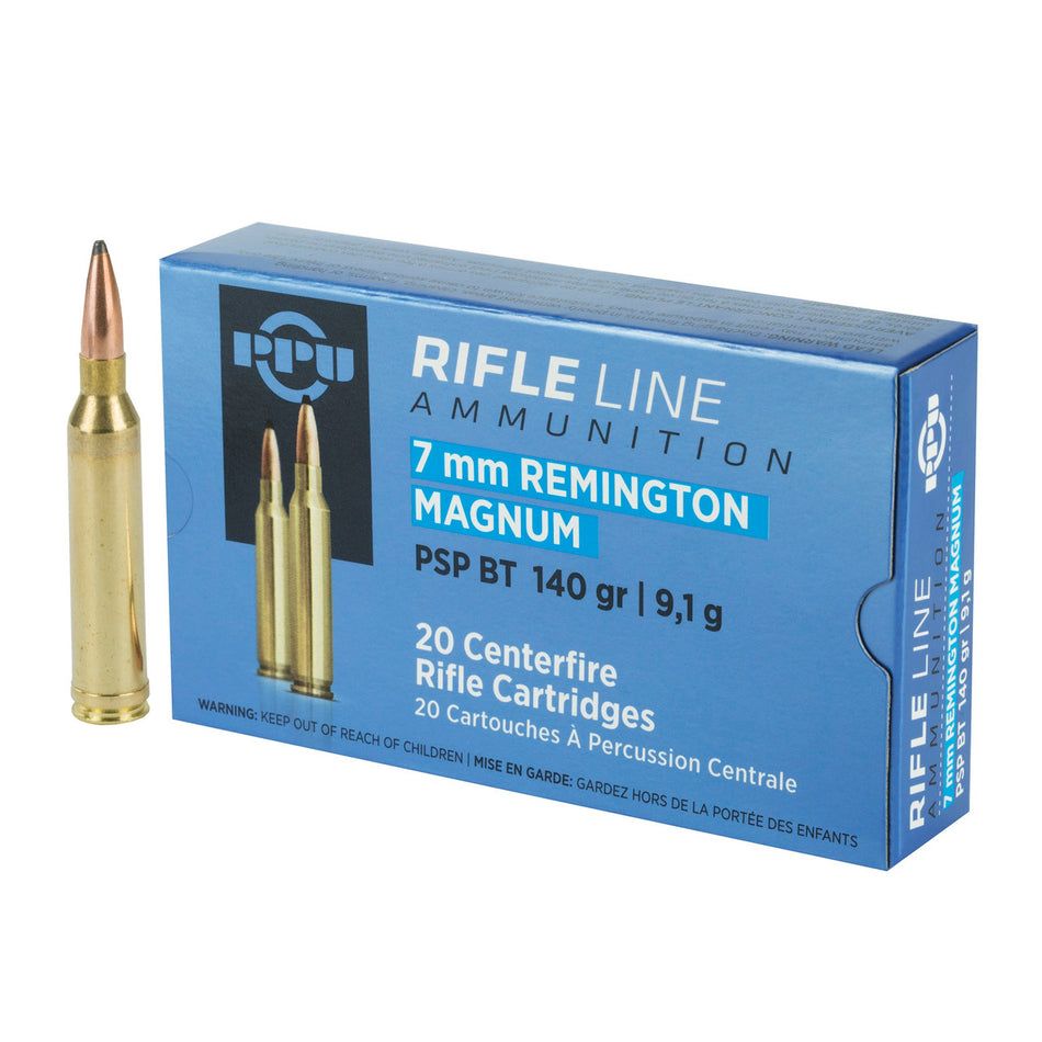 PPU 7MM REM MAG PSP 140GR 20RD BOX 10 BOXES PER CASE