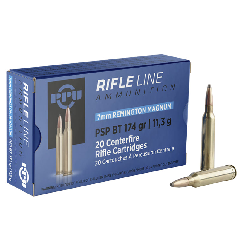 PPU 7MM REM MAG PSP 174GR 20RD BOX 10 BOXES PER CASE