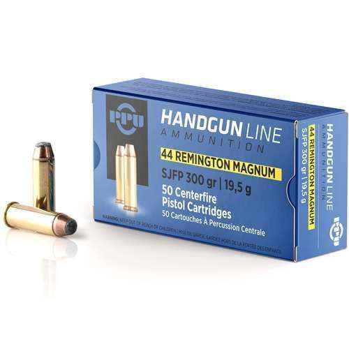 Prvi Partizan .44 Magnum Handgun Line Semi Jacketed Flat Point 300 Grain 50/Box
