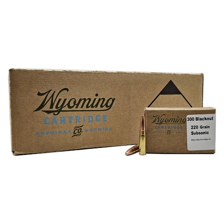 Wyoming Cartridge .300 AAC Blackout SUBSONIC Full Metal Jacket 220 Grain 20/Box
