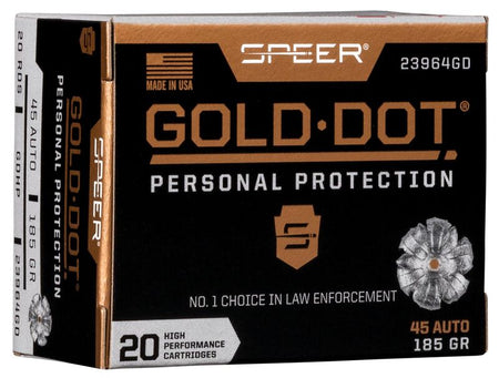 Speer .45 ACP/Auto Gold Dot Hollow Point 185 Grain 20/Box