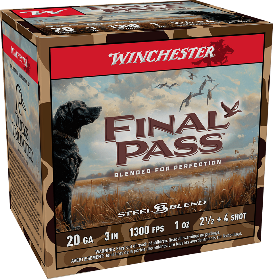 WINCHESTER 20 GA 3 HS 1 2.5 & 4 BLEND 25 RD/BX 10 BX/CS