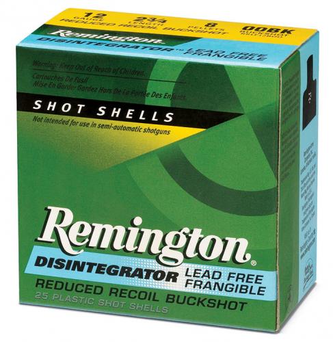 Remington Disintegrator, 12 Gauge, 00 Buckshot, 25 Rds, 2-3/4 Length Lead Free - 047700314303