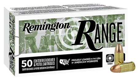 Remington R27780 Range Full Metal Jacket 124 Grain 9mm Luger/Parabellum 1110 fps