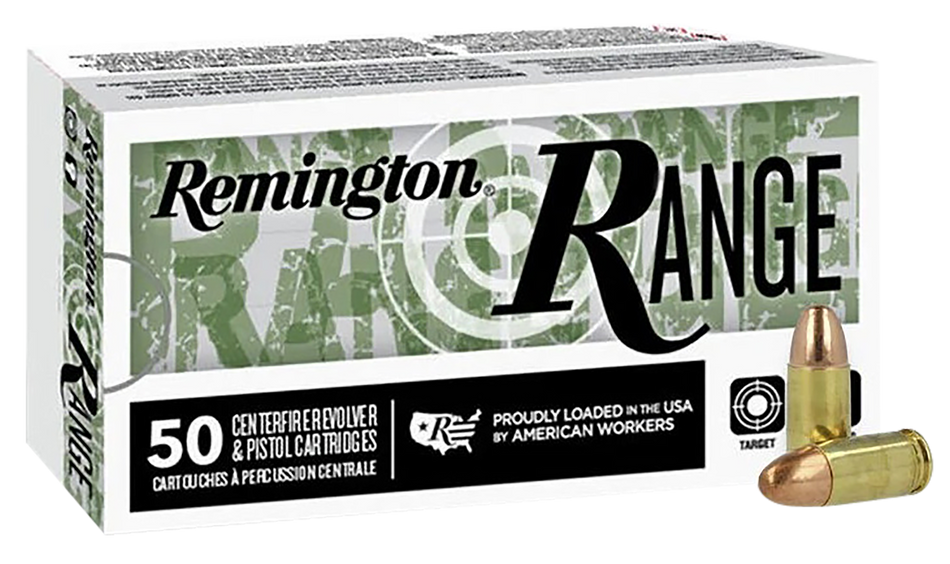 Remington R27780 Range Full Metal Jacket 124 Grain 9mm Luger/Parabellum 1110 fps