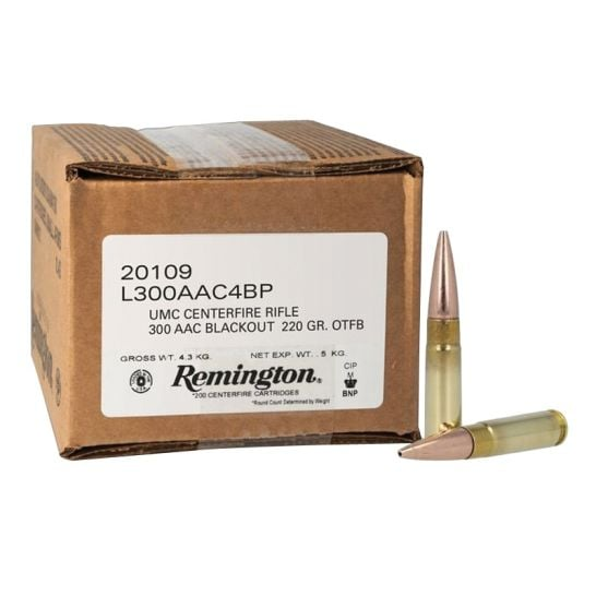 Remington 20109 UMC Mega Pack Open Tip Flat Base 220 Grain .300 AAC Blackout 940 fps