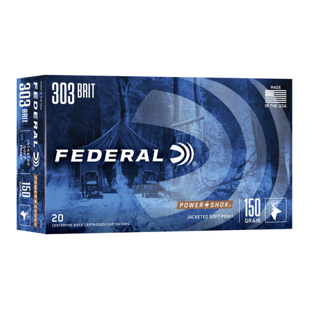 Federal .303 British PowerShok Soft Point 150 Grain 20/Box