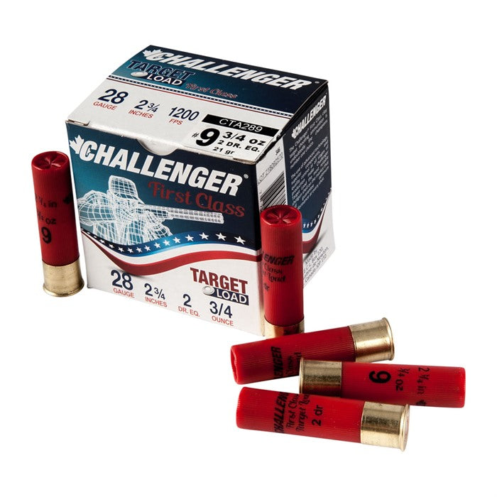 FIRST CLASS TARGET LOAD 28 GAUGE 3/4OZ #9 SHOT 250/CASE
