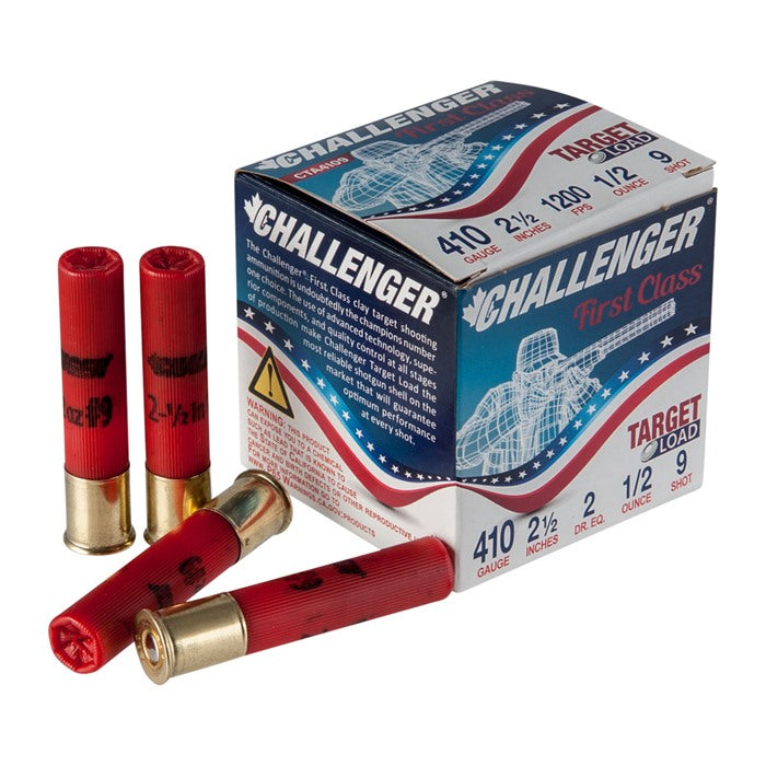 FIRST CLASS TARGET LOAD 410 BORE 2-1/2" 1/2OZ #9 SHOT 250/CS
