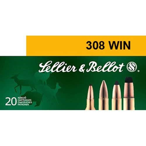 Sellier and Bellot .308 Win / 7.62x51mm Match Hollow Point Boat Tail 168 Grain 20/Box