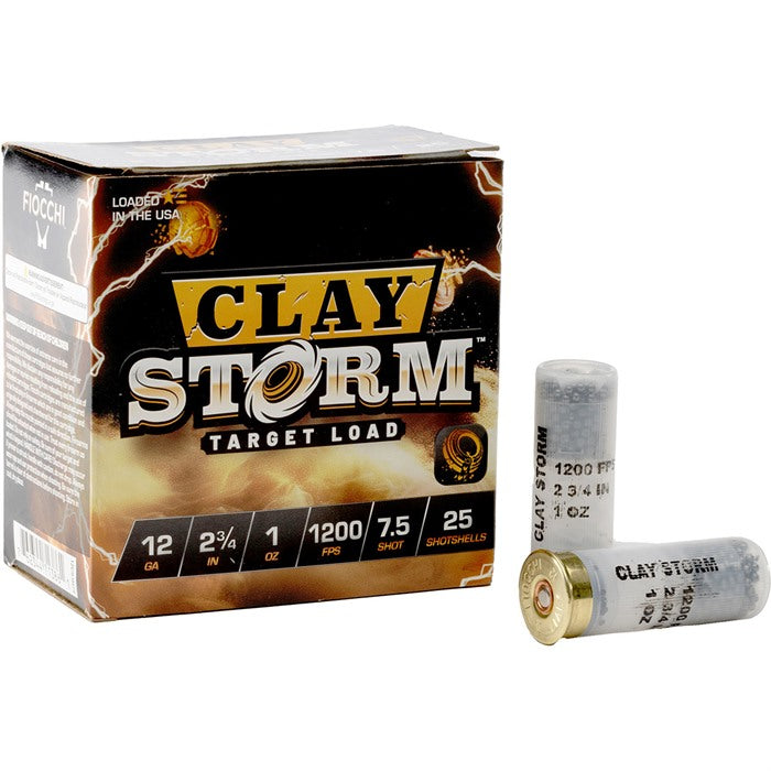 CLAY STORM 12 GAUGE 2-3/4" 1-1/8OZ #7.5 SHOT 1200 FPS 25/BOX