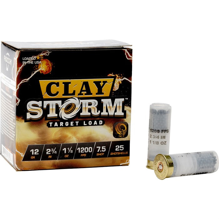 CLAY STORM 12 GAUGE 2-3/4" 1OZ #7.5 SHOT 1200 FPS 25/BOX