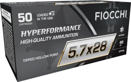 Fiocchi 5.7x28mm FN Hyperformance Tipped Hollow Point 40 Grain 50/Box
