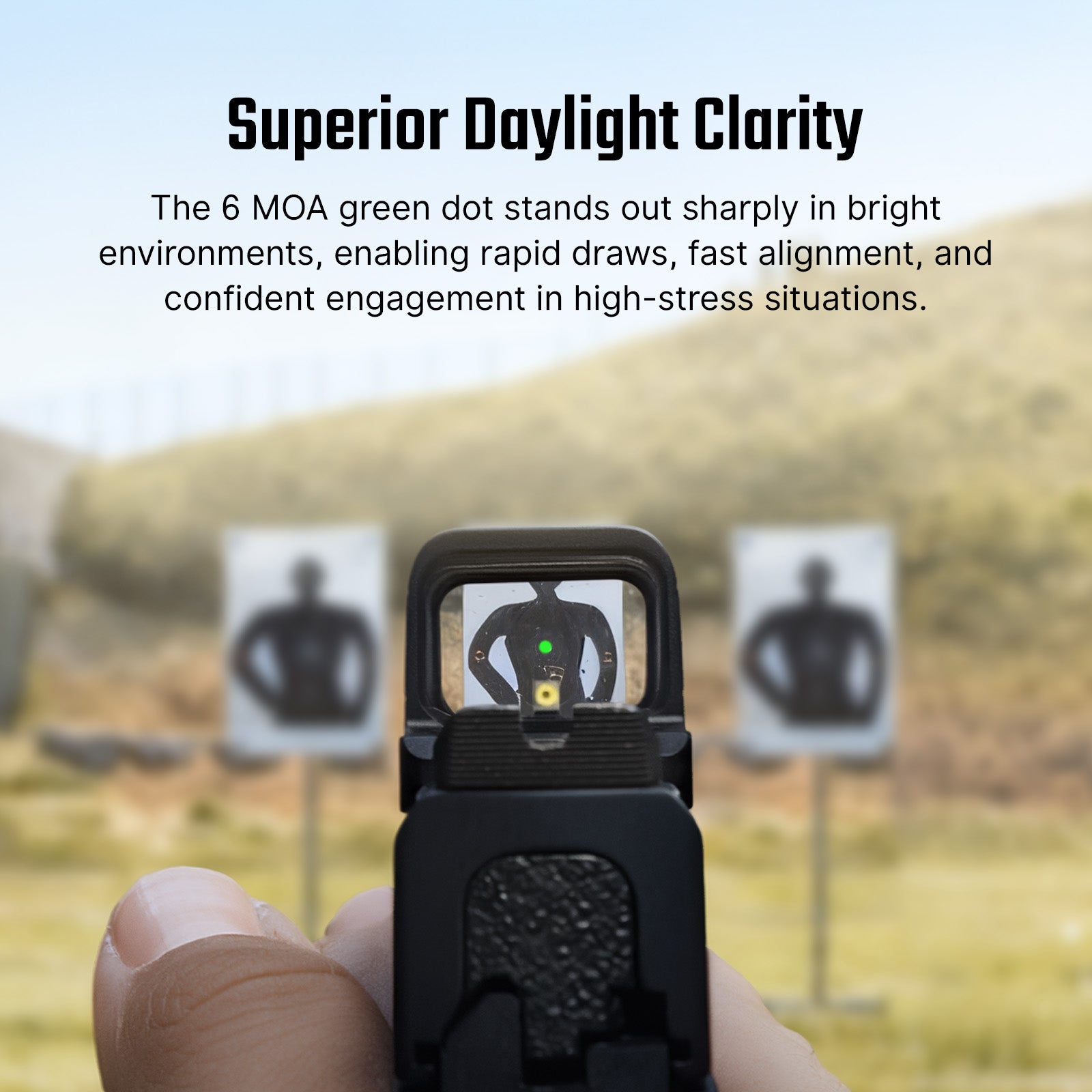 Osight SE 6 MOA Enclosed Green Dot Optic RMSc Footprint Aspherical Lens