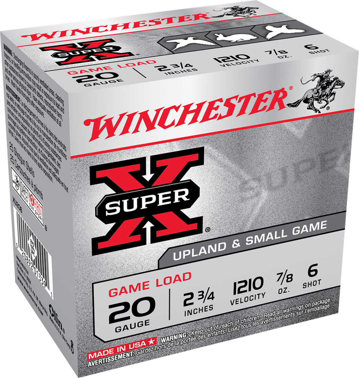 Winchester 20 Gauge XU206 Super X Game Load 2.75" 7/8 oz 6 Shot