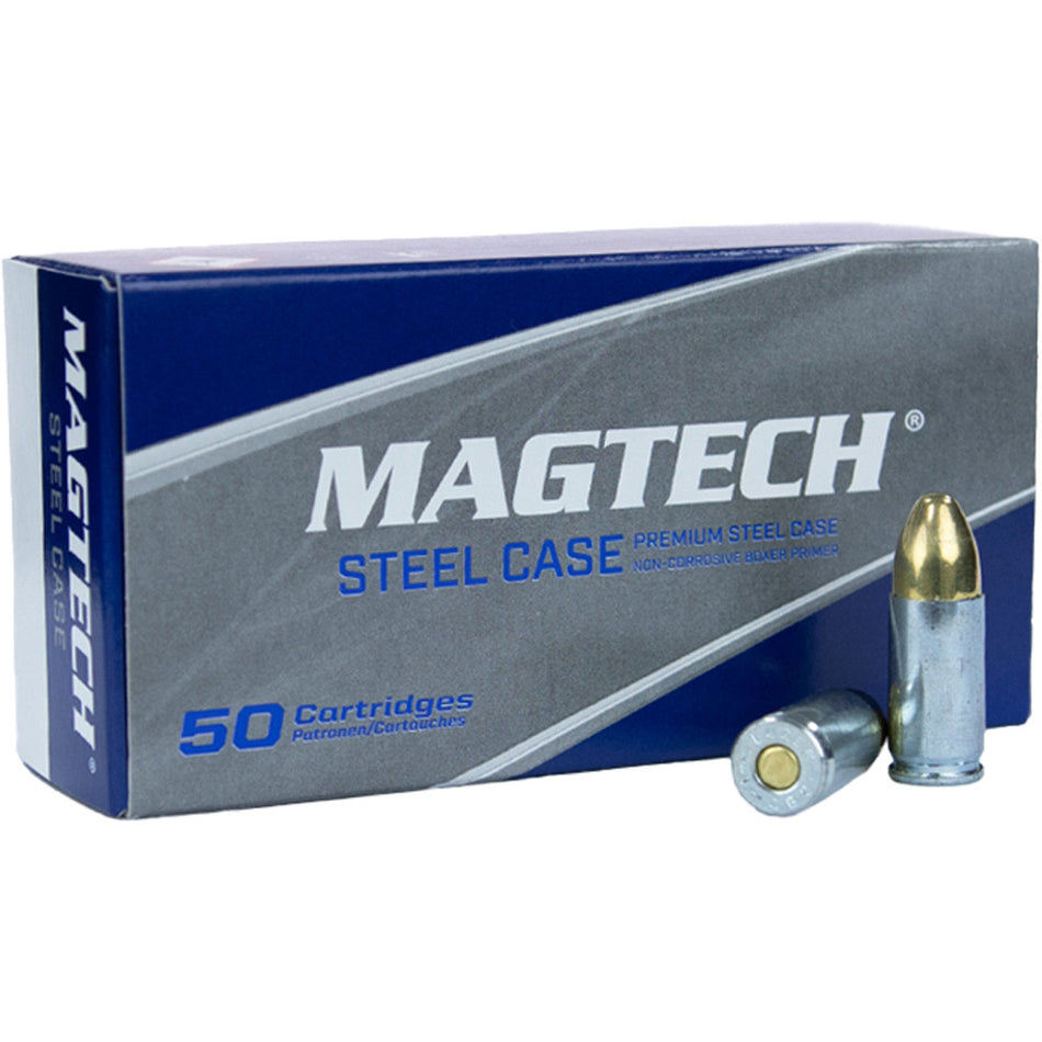 Magtech 9mm Luger / Parabellum Steel Case Full Metal Jacket 115 Grain 50/Box