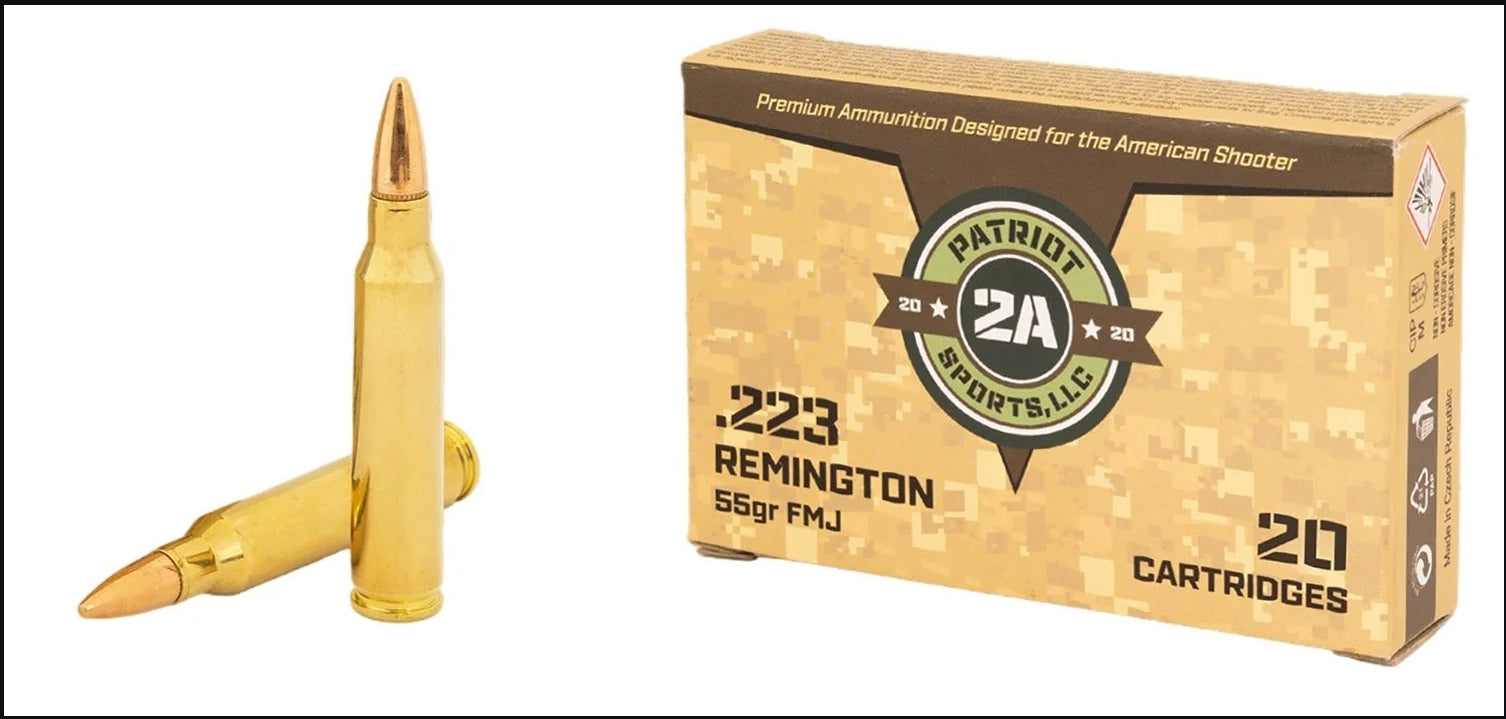 STV 2A Patriot Sports .223 Remington 55gr FMJ P223055F - 20 per Box / 1000 per case