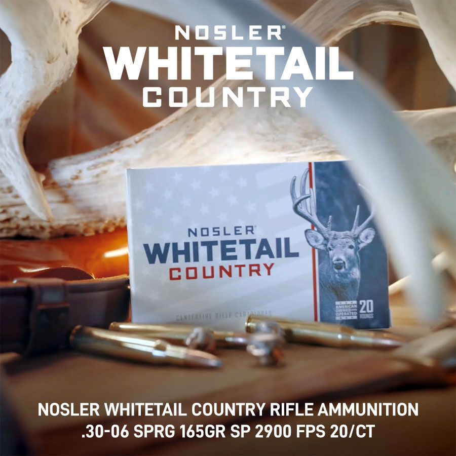Nosler .30-06 Springfield Nosler Whitetail Country Boat Tail Spire Point 165 Grain 20/Box