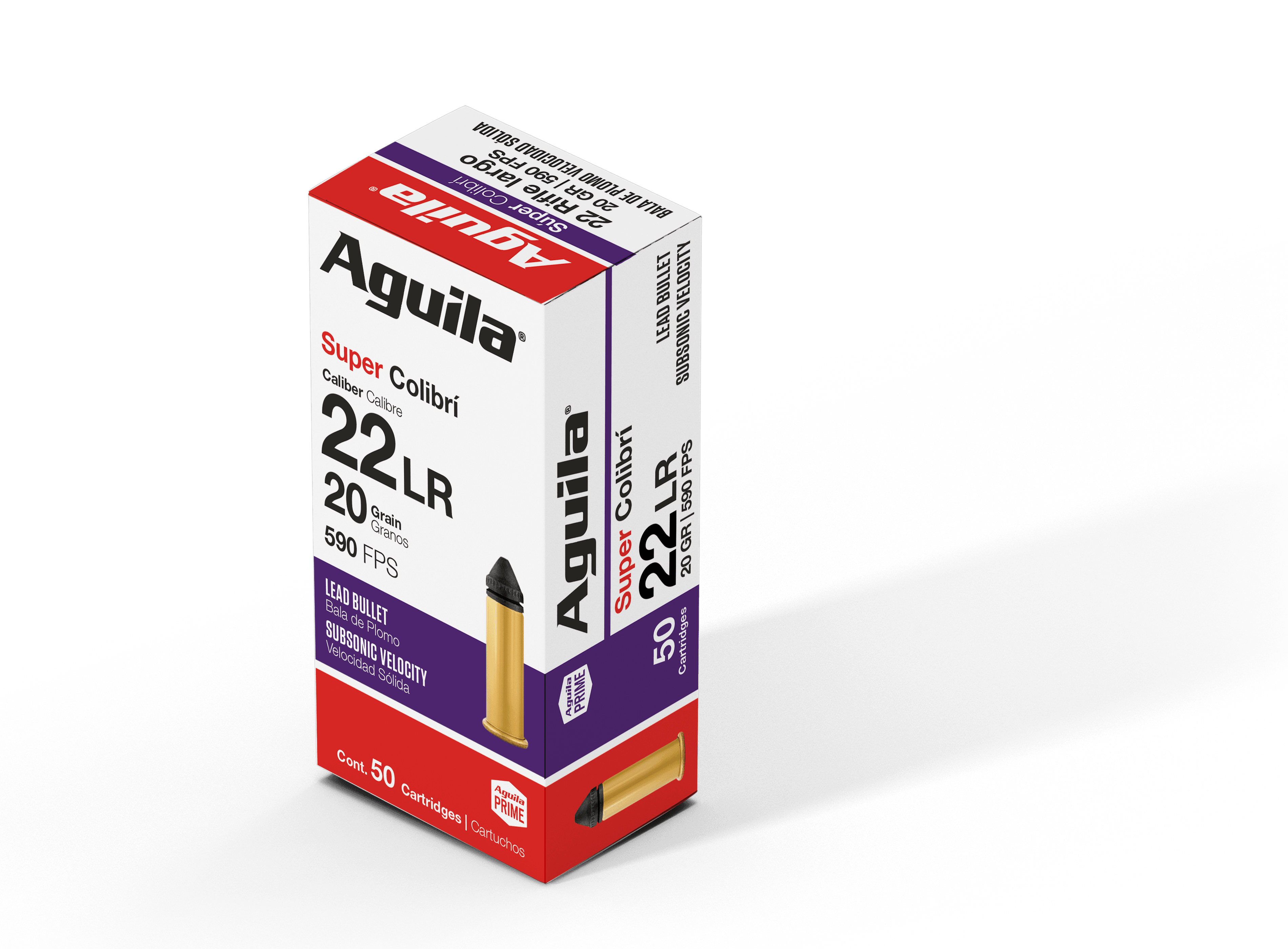 Aguila Ammunition Rimfire 1B220337 Colibri 22LR 20 Grain Powderless Lead Bullet 50 Per Box – 1000/Case