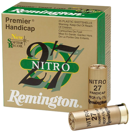 Remington 12 Gauge Premier Nitro 27 Gold Handicap #7.5 1 oz 2.75 in 25/Box