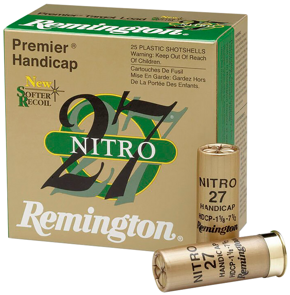 Remington 12 Gauge Premier Nitro 27 Gold Handicap #7.5 1 oz 2.75 in 25/Box