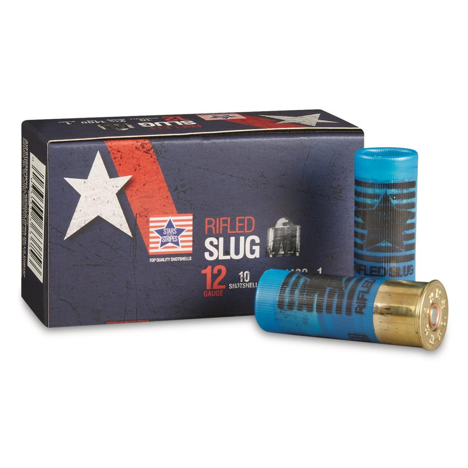Prvi Partizan 12 Gauge Stars & Stripes Rifled Slug Slug 1 oz 2.75 in 10/Box