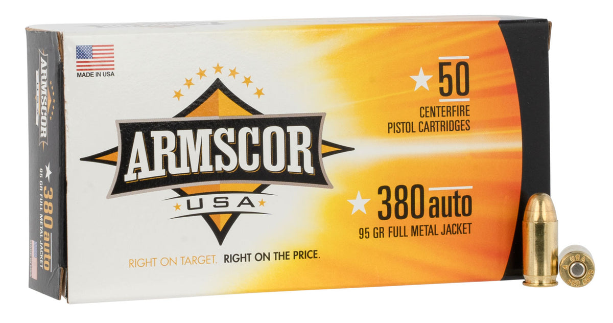 Armscor .380 ACP/Auto Precision Full Metal Jacket 95 Grain 50/Box