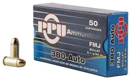 Prvi Partizan .380 ACP/Auto Handgun Full Metal Jacket 94 Grain 50/Box