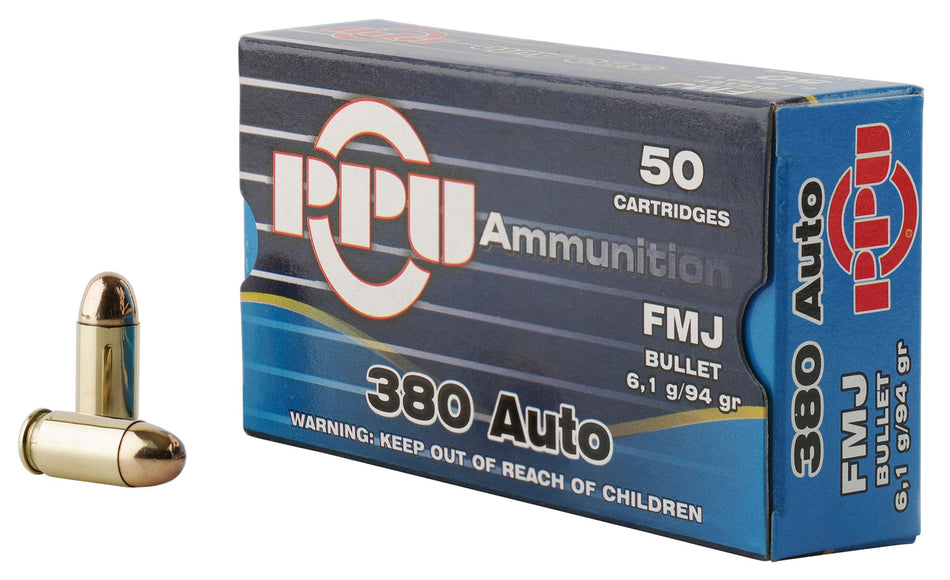 Prvi Partizan .380 ACP/Auto Handgun Full Metal Jacket 94 Grain 50/Box