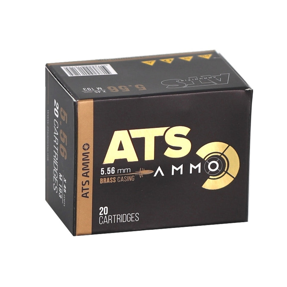 ATS 5.56x45mm NATO M193 55 Grain FMJ  20 Per Box - 1080/Case