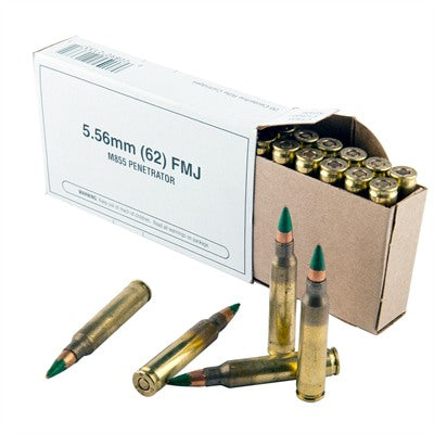 Winchester 5.56x45mm NATO USA White Box M855 Full Metal Jacket 62 Grain 20/Box