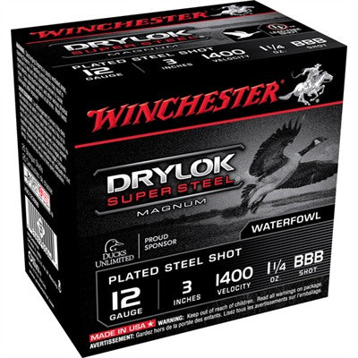 Winchester 12 Gauge Drylok Super Steel Magnum BBB 1-1/4 oz 3 in 25/Box