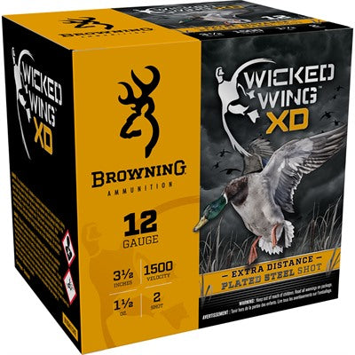 Browning 12 Gauge Wicked Wing XD Waterfowl Extra Distance #2 1-1/2 oz 3.5 in 25/Box