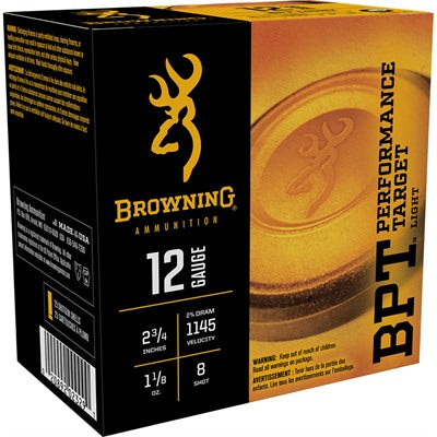 Browning 12 Gauge BPT Performance Target Light #8 1-1/8 oz 2.75 in 25/Box