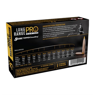 Browning .308 Win / 7.62x51mm Long Range Pro Sierra Tipped GameKing boat-tail 165 Grain 20/Box
