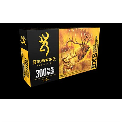 Browning .300 Winchester Mag BXS Copper Expansion Lead Free Solid Expansion Polymer Tip 180 Grain 20/Box