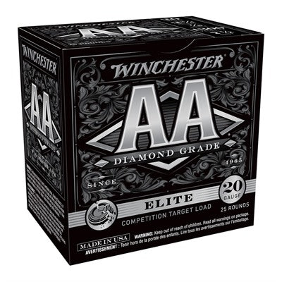 Winchester 20 Gauge AA Diamond Grade Elite Competition Target Load #7.5 7/8 oz 2.75 in 25/Box