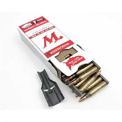 Winchester 5.56x45mm NATO USA White Box M193 Clip Pack Full Metal Jacket 55 Grain 30/Box