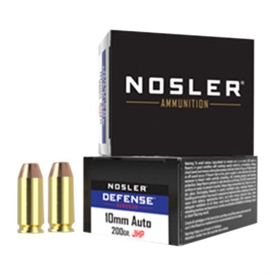 Nosler 10mm Auto Defense Handgun Bonded Jacketed Hollow Point 200 Grain 20/Box