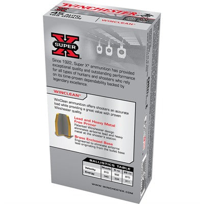 Winchester .45 ACP/Auto Super X WinClean Brass Enclosed Base 185 Grain 50/Box