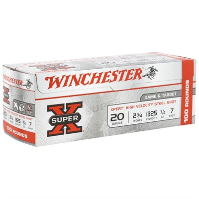 Winchester 20 Gauge Xpert Game & Target HIgh Velocity #7 3/4 oz 2.75 in 100/Box