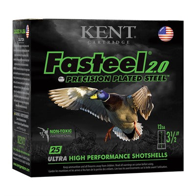 Kent Cartridge 12 Gauge Fasteel 2.0 Precision Plated Steel #1 1-1/4 oz 3 in 25/Box