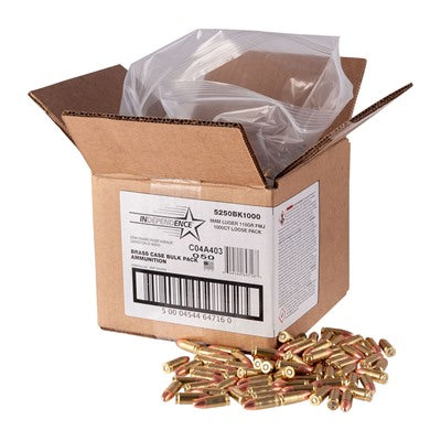 CCI 9mm Luger / Parabellum Independence Full Metal Jacket 115 Grain 1000/Box