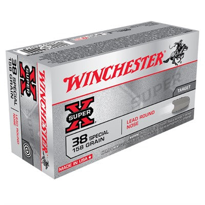 Winchester .38 Special Super X Lead Round Nose 158 Grain 50/Box