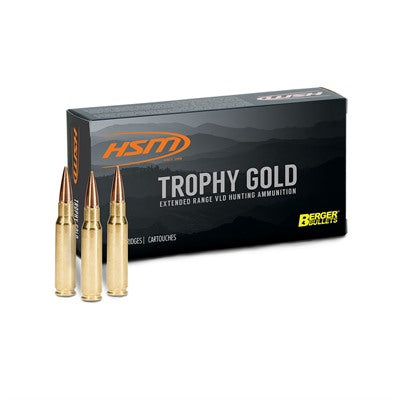 HSM .264 Winchester Mag Trophy Gold Berger Hunting VLD Match 140 Grain 20/Box