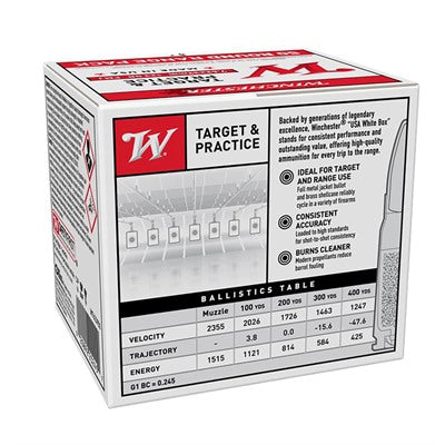 Winchester 7.62x39mm USA White Box Full Metal Jacket 123 Grain 50/Box