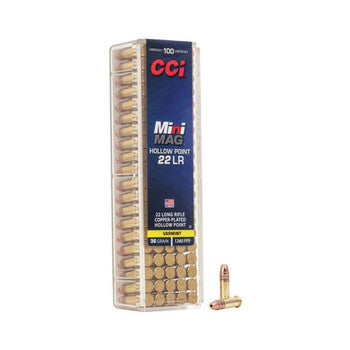 CCI .22 Long Rifle Mini-Mag High Velocity Segmented Hollow Point 40 Grain 100/Box