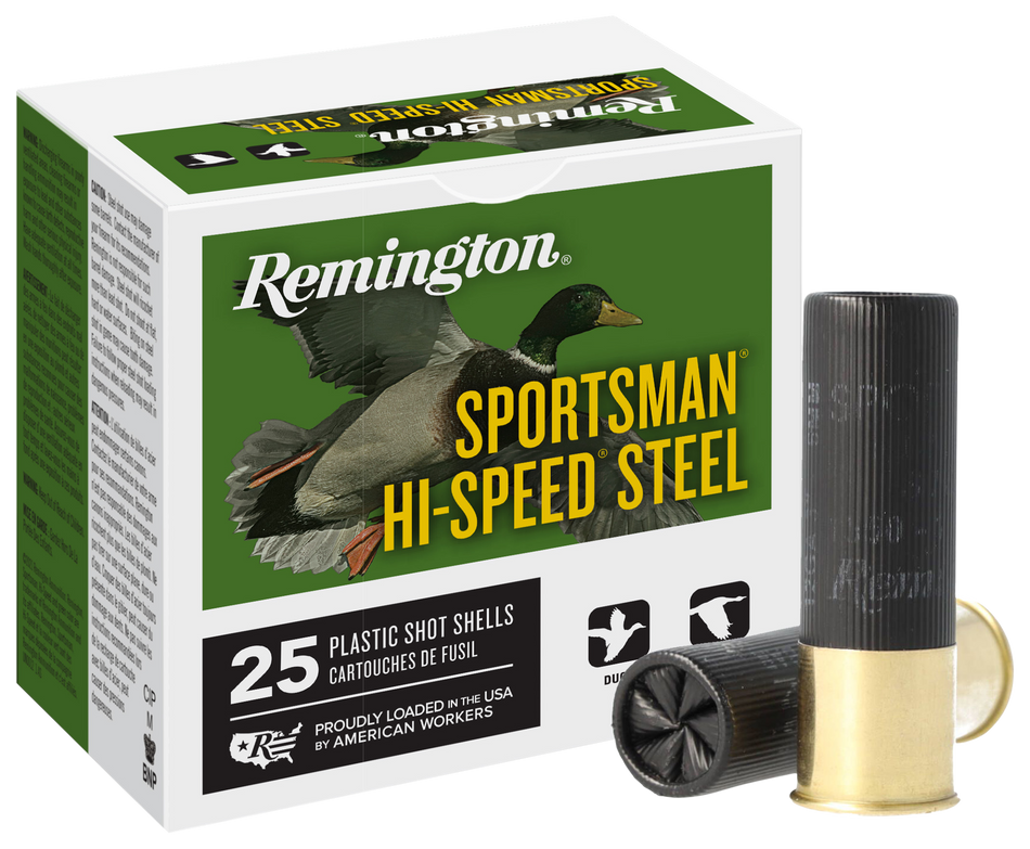 Remington 12 Gauge Sportsman Hi-Speed Steel #4 1-1/4 oz 3 in 25/Box